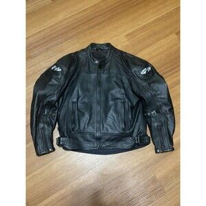 Joe Rocket Sonic 2.0 Leather Motorcycle Jacket Men's Med Black Armored Heavy